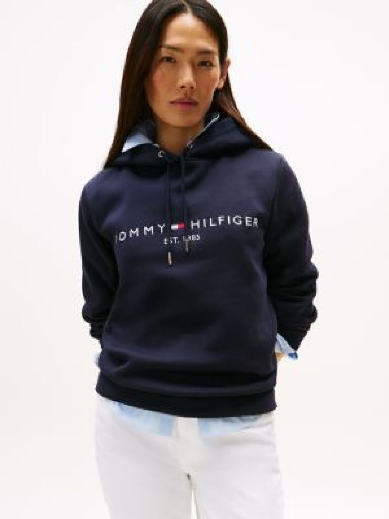 Blue Hanorac Cu Logo Essential  Femei