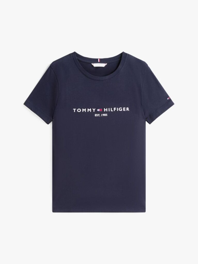 Blue Tricou Din Bumbac Organic Cu Logo  Femei