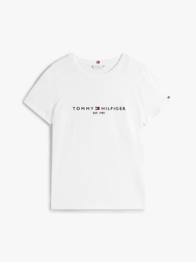 Alb Tricou Din Bumbac Organic Cu Logo  Femei