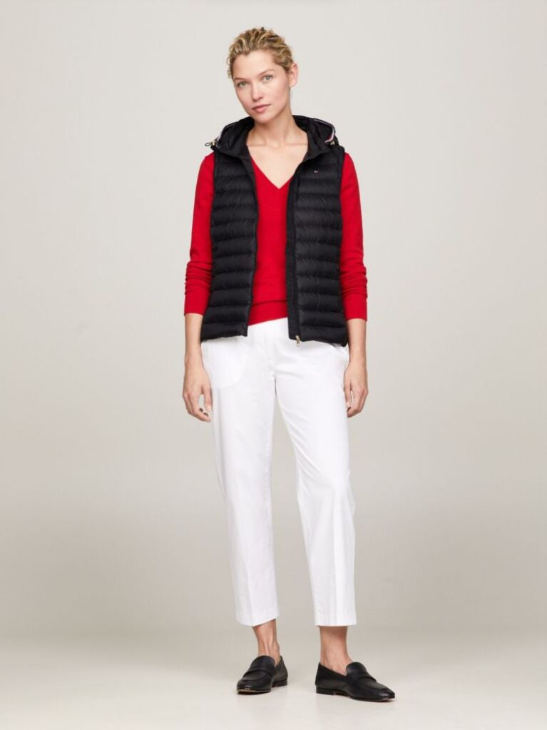 Black DOWN-FILLED QUILTED VEST  Women