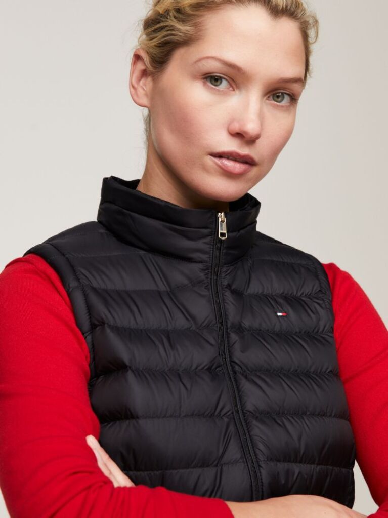 Black DOWN-FILLED QUILTED VEST  Women