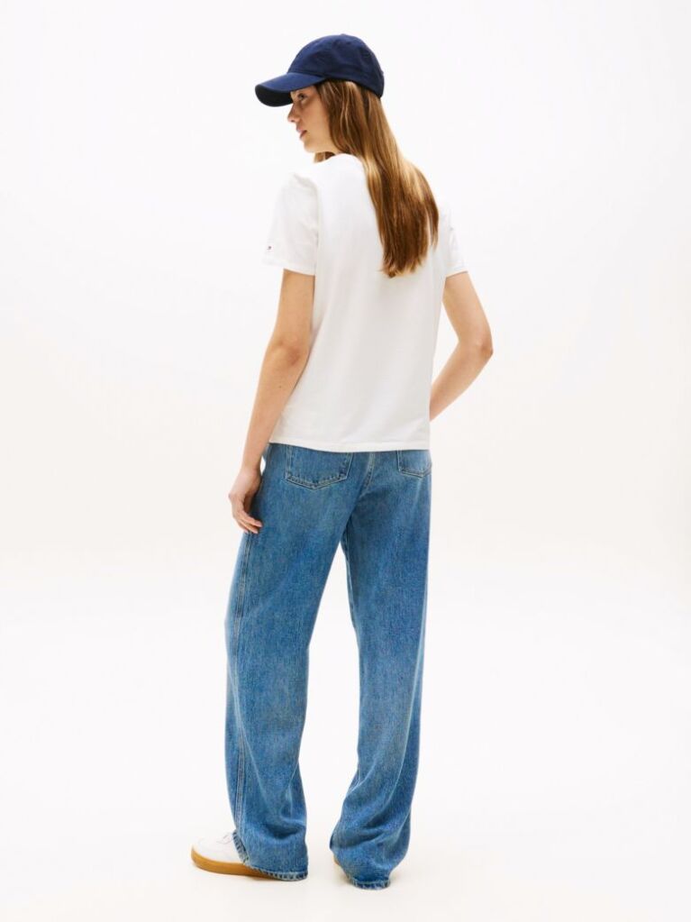 Alb Tricou Signature Cu Logo 1985 Collection   Femei