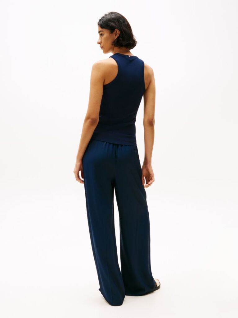 Blue RIB TANK TOP SLIM  Women