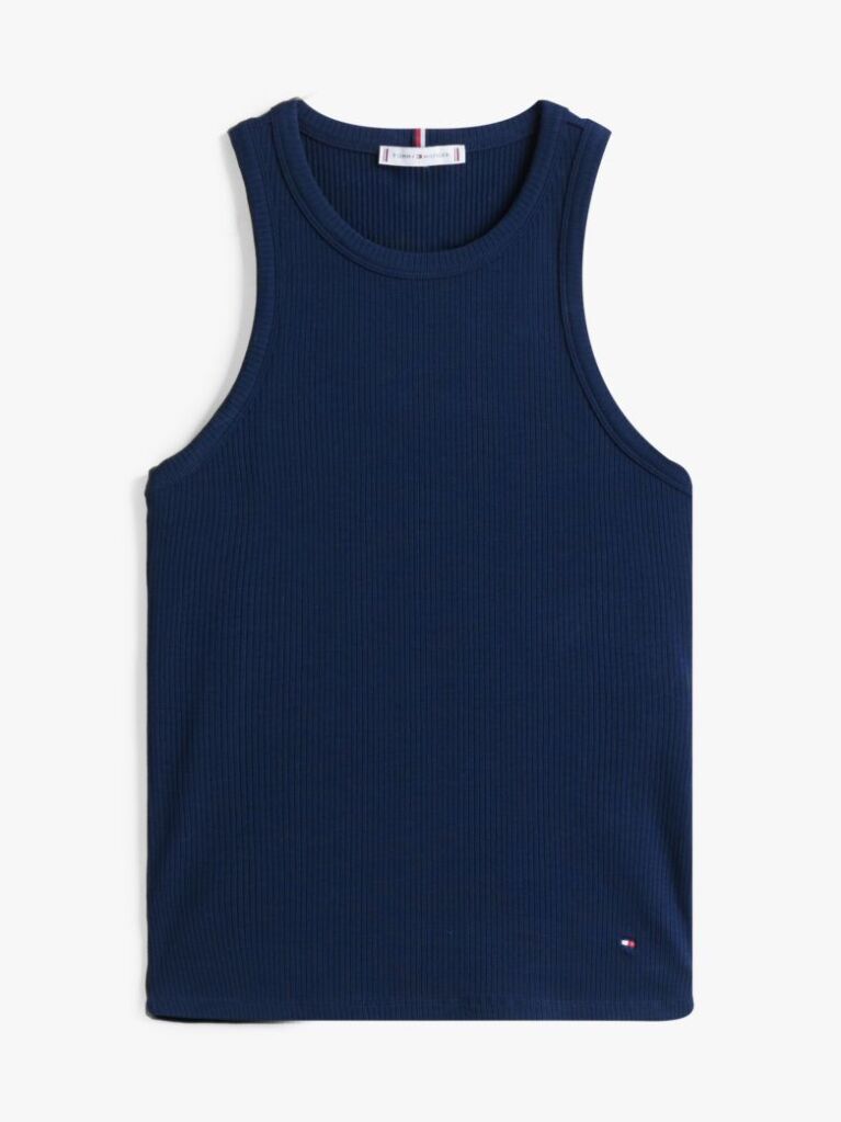 Blue RIB TANK TOP SLIM  Women