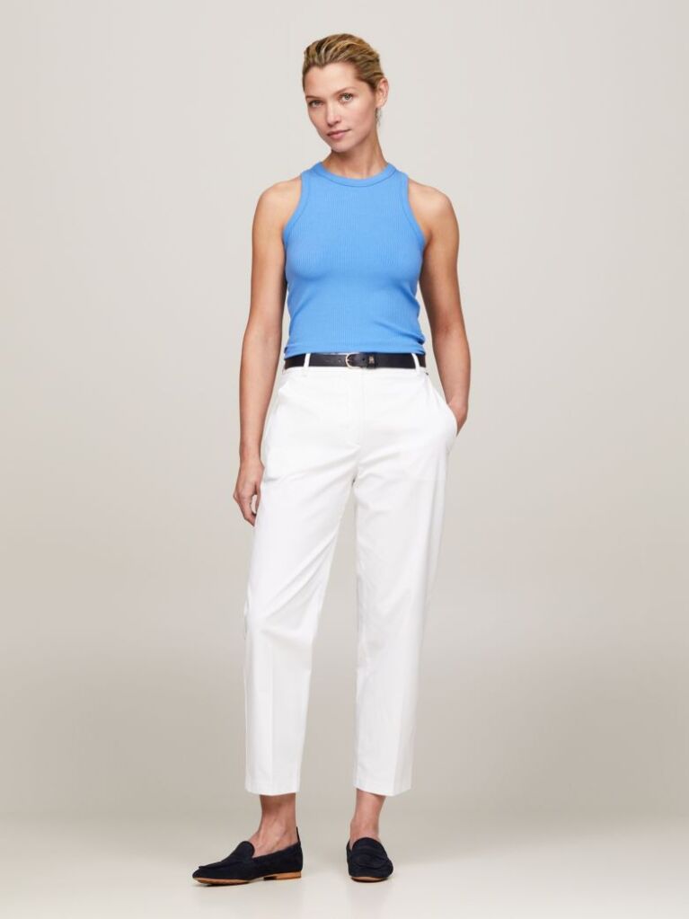 Blue RIB TANK TOP SLIM  Women