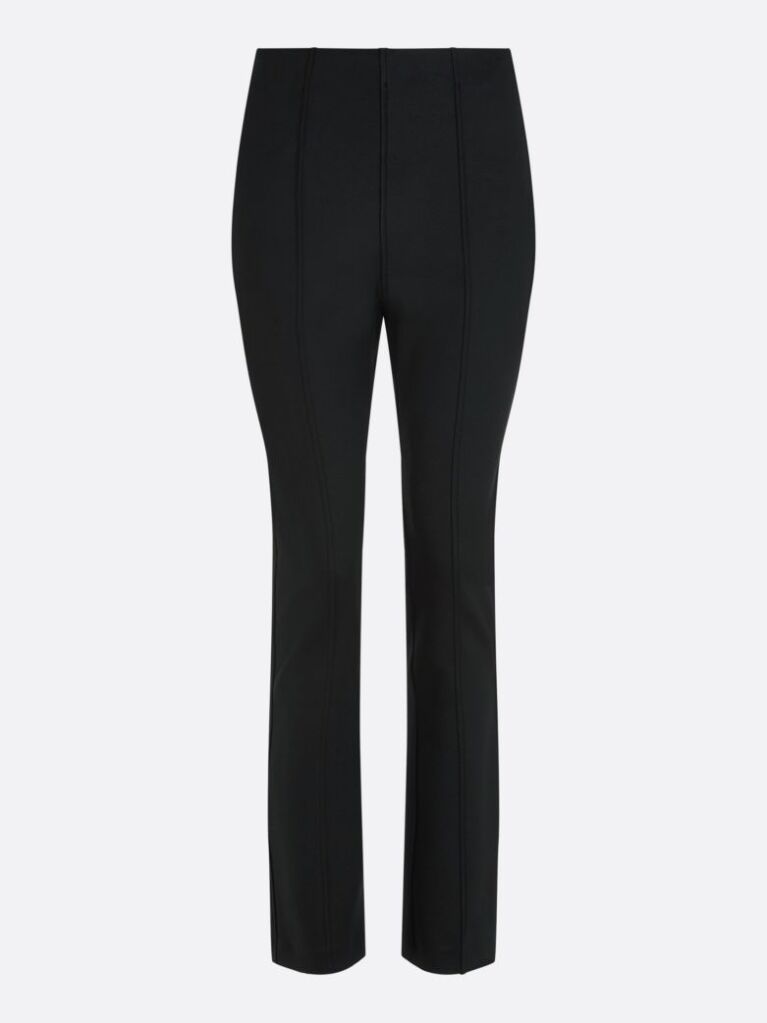 Black Elevated Slim Fit Knitted Trousers  Women