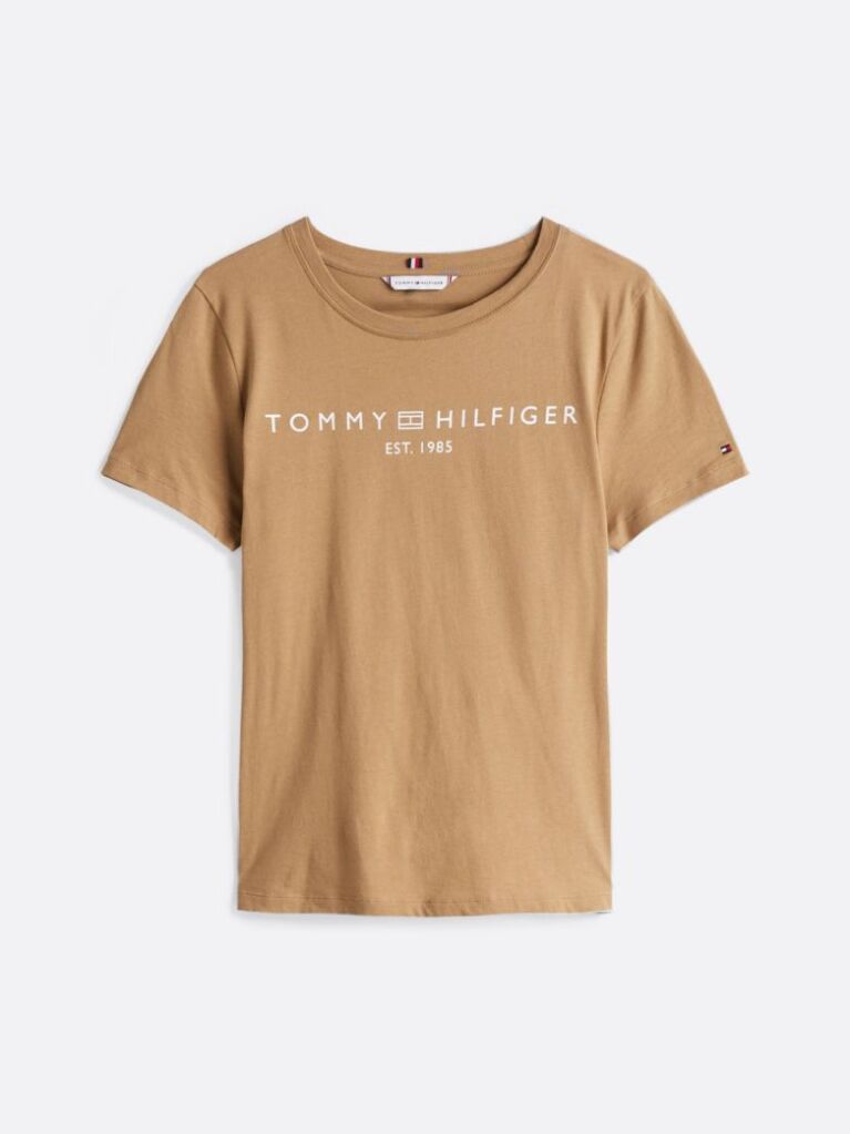 Khaki Logo Crew Neck T-Shirt  Women