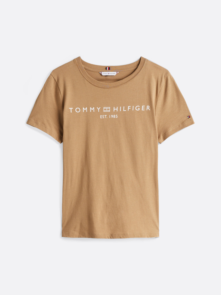 Khaki Logo Crew Neck T-Shirt  Women