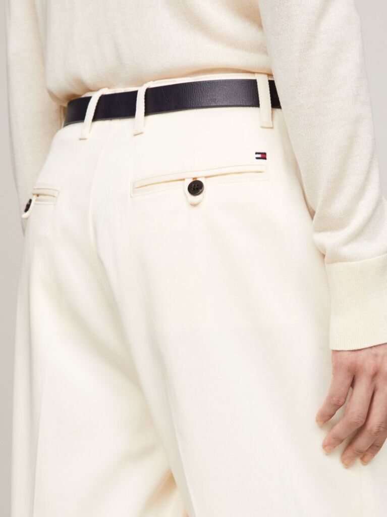 Beige Relaxed Fit Straight Leg Chinos  Women