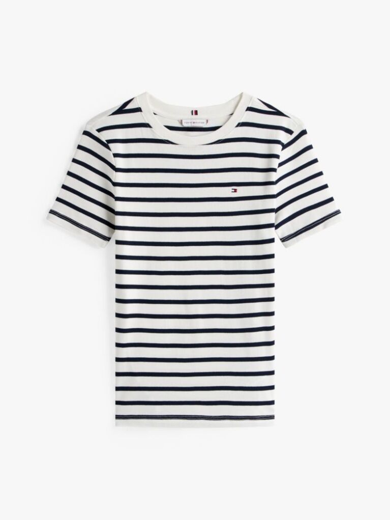 Multi Tricou Cu Nervuri Slim Fit Cu Steag Brodat  Femei