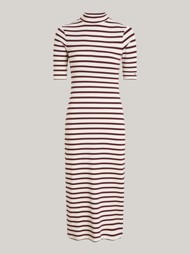 Multi Half Sleeve Slim Midi Bodycon Dress  Women