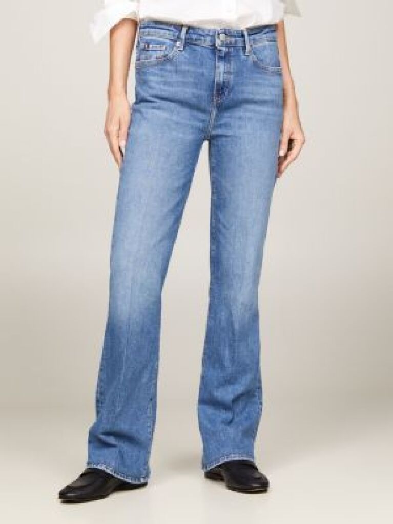 Denim Mid Rise Bootcut Faded Jeans  Women