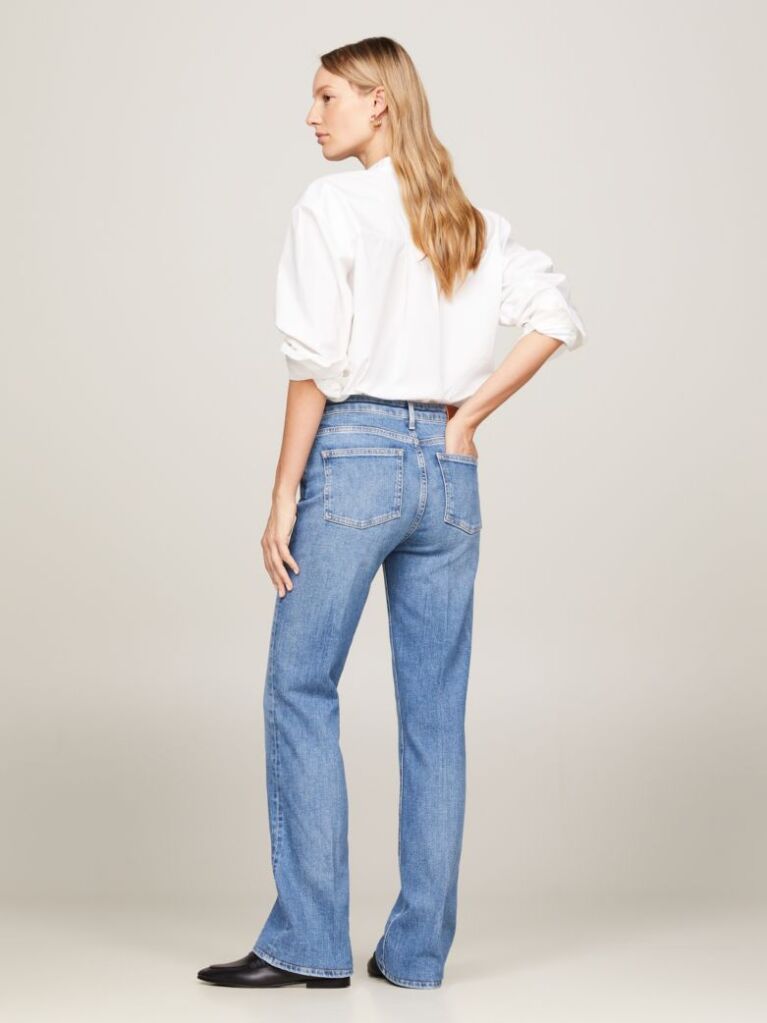 Denim Mid Rise Bootcut Faded Jeans  Women