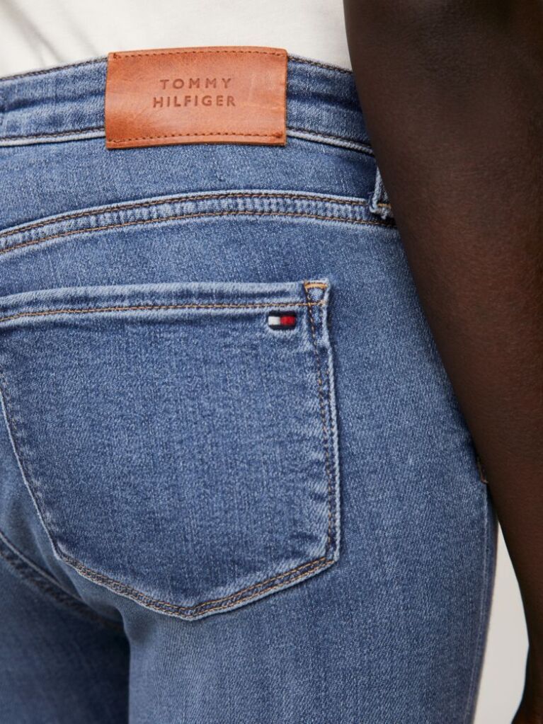 Denim Blugi Mulati Pe Corp Cu Talie Medie  Femei