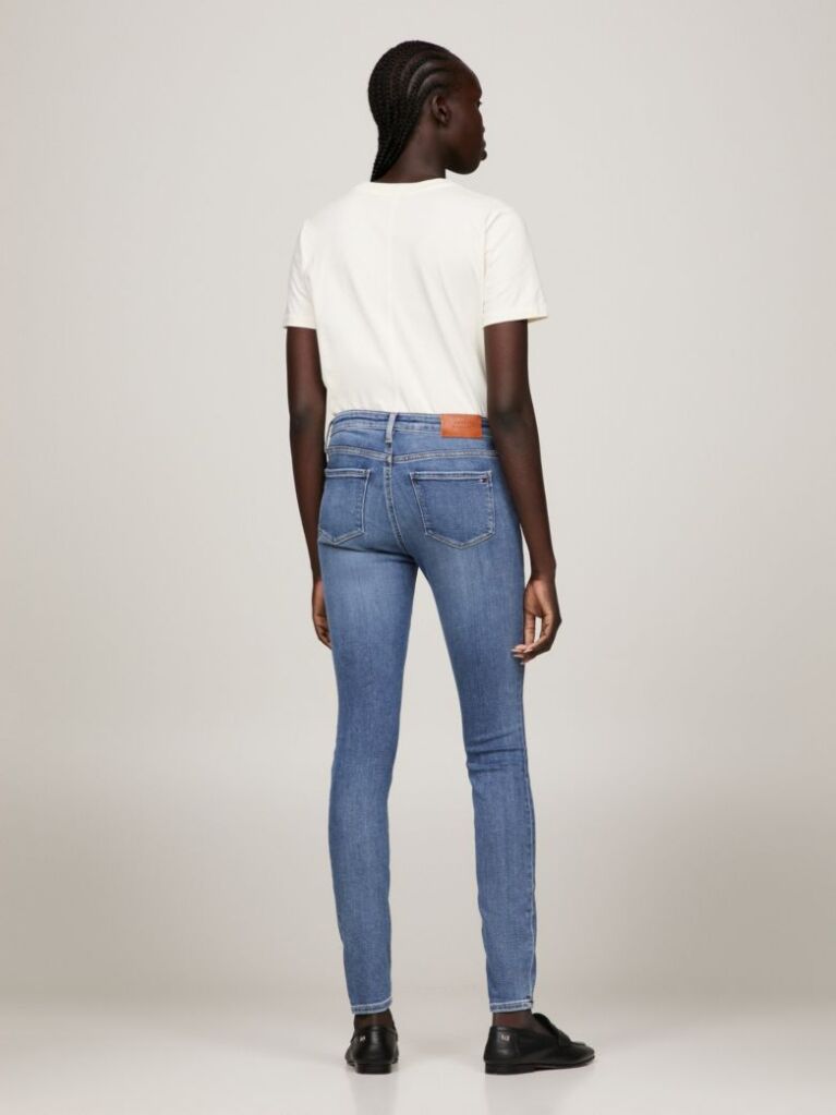 Denim Blugi Mulati Pe Corp Cu Talie Medie  Femei