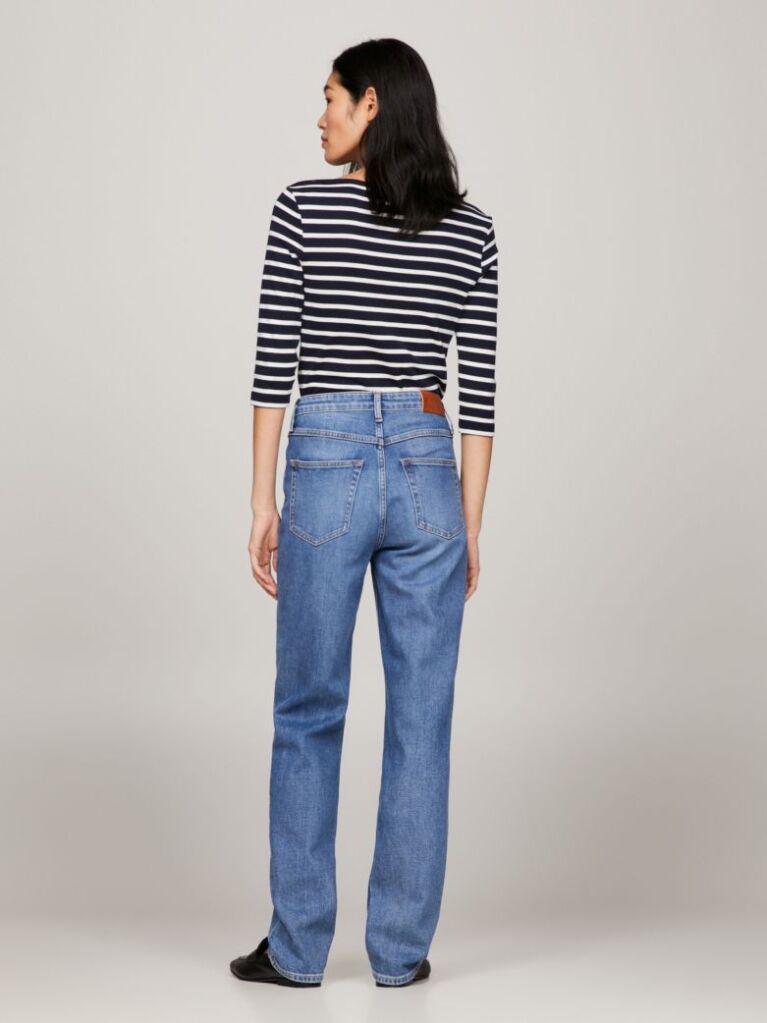 Denim Classics Melany Mid Rise Fitted Straight Jeans  Women