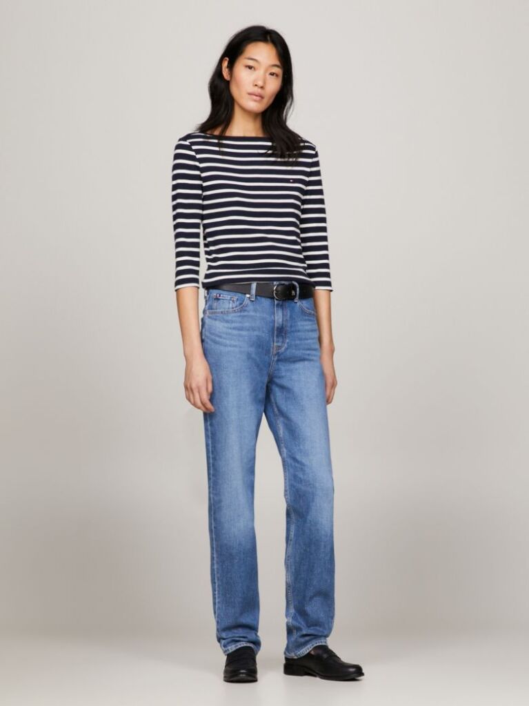 Denim Classics Melany Mid Rise Fitted Straight Jeans  Women