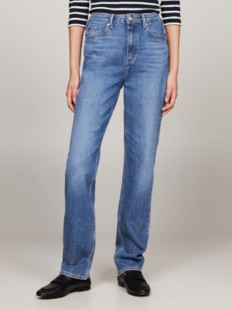 Denim Classics Melany Mid Rise Fitted Straight Jeans  Women