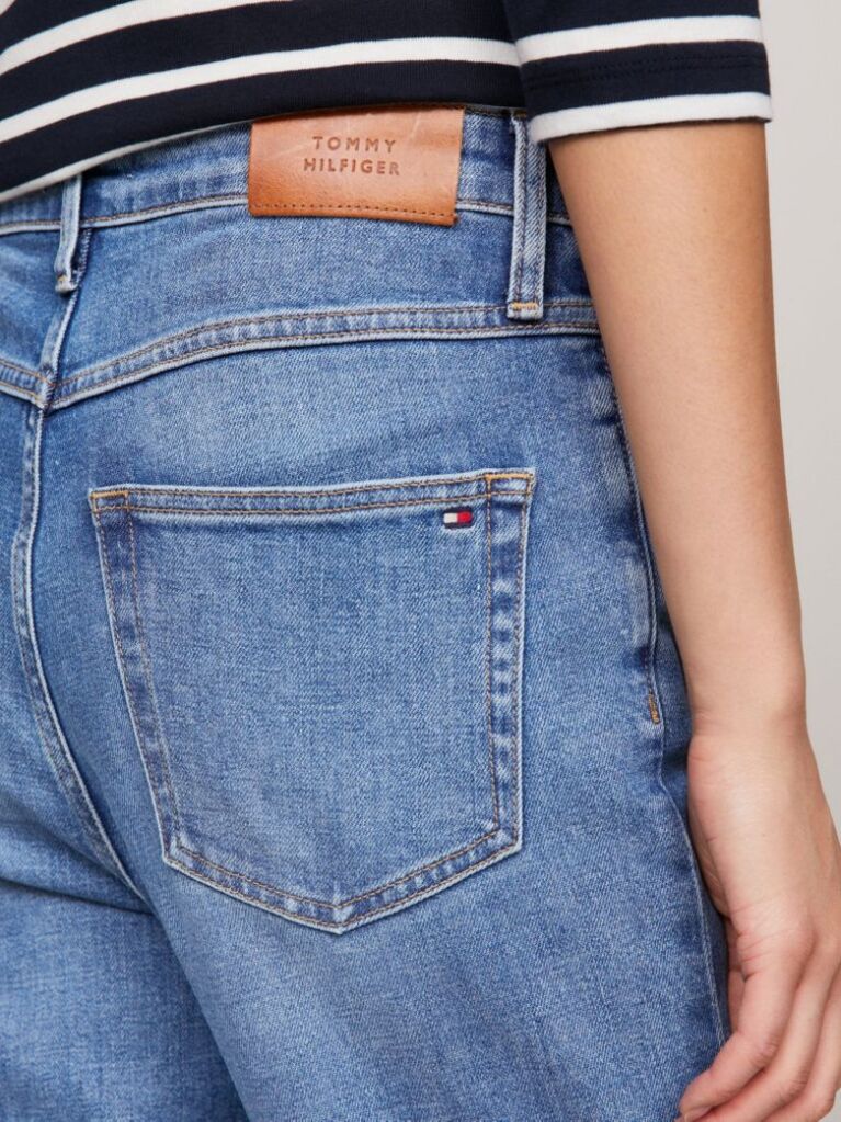 Denim Classics Melany Mid Rise Fitted Straight Jeans  Women