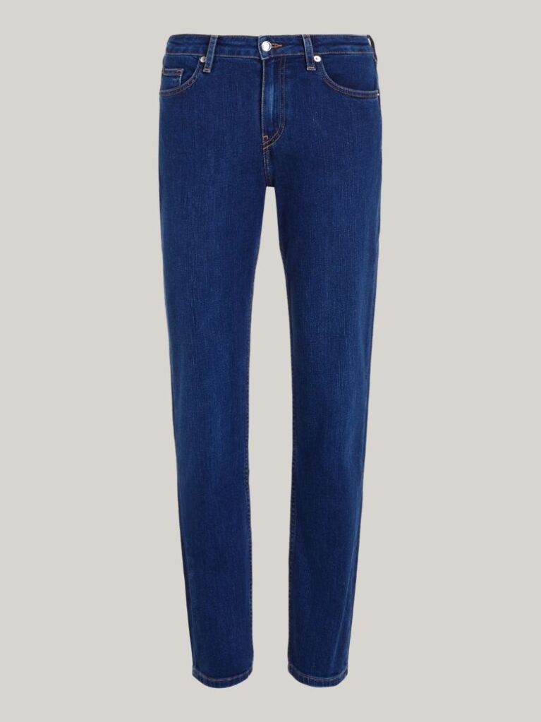 Denim Jeans Drept Cu Talie Medie  Femei