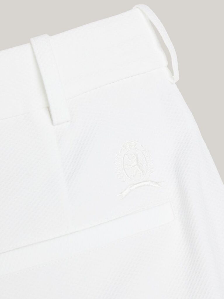 Alb Pantaloni Bootcut Crest Pique  Femei