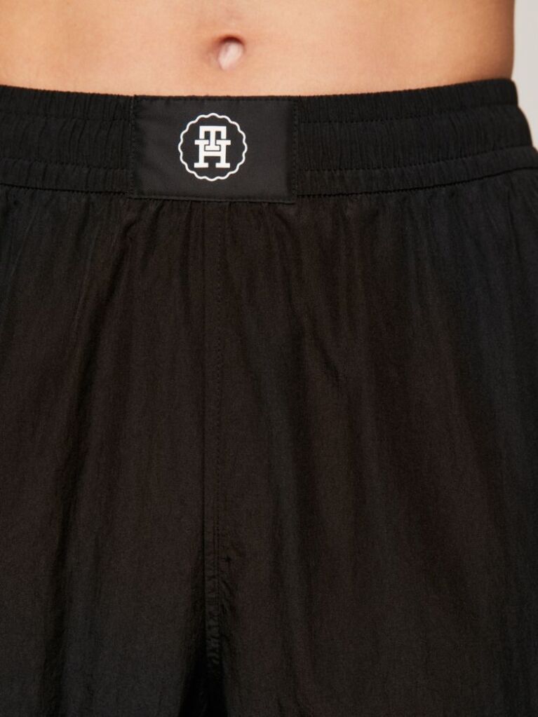 Negru Joggers Relaxed Fit Cu Monograma TH Sport   Femei