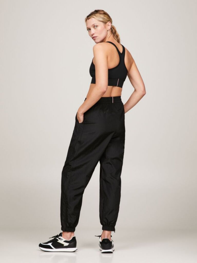 Negru Joggers Relaxed Fit Cu Monograma TH Sport   Femei