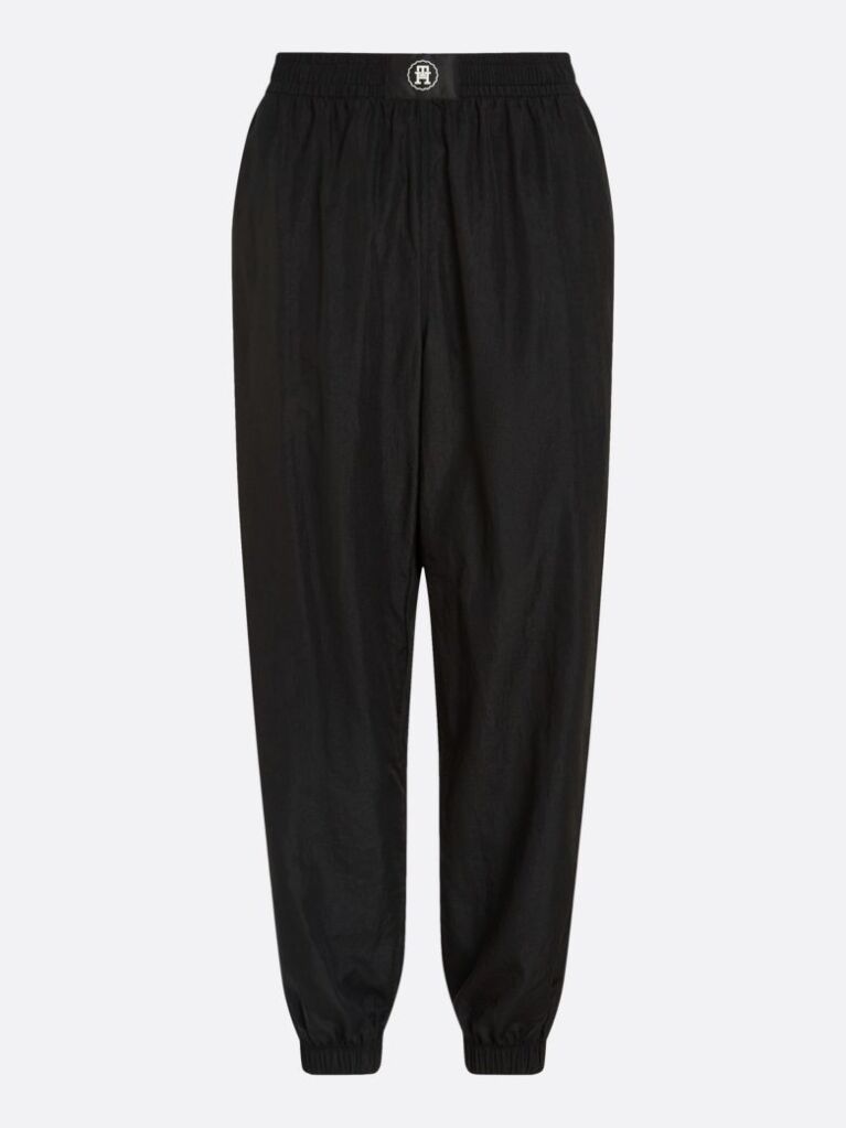 Negru Joggers Relaxed Fit Cu Monograma TH Sport   Femei