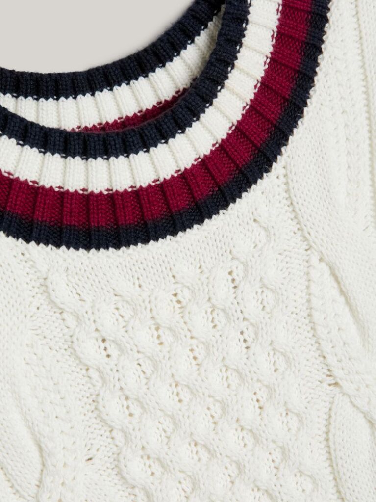 Beige Varsity Mixed Knit Slim Tank Top  Women