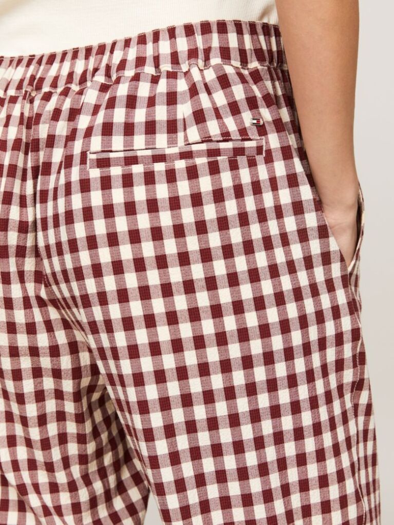 Multi Pantaloni Drepti Gingham Slim Fit  Femei