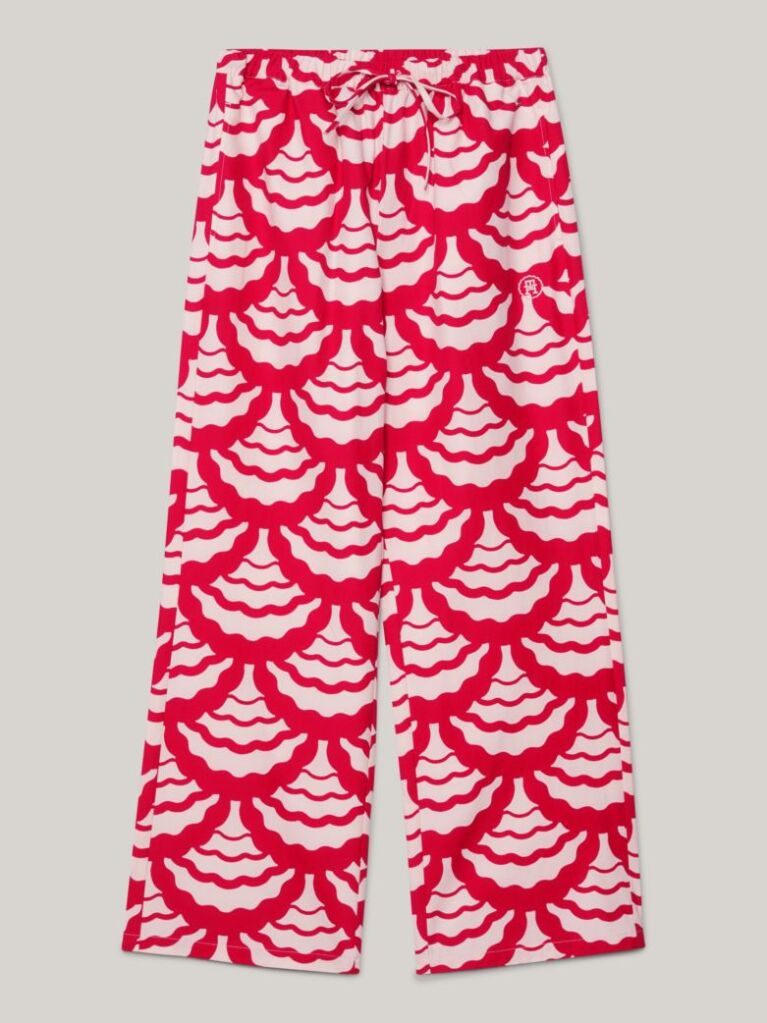 Multi Pantaloni Relaxed Evazati Cu Imprimeu  Femei