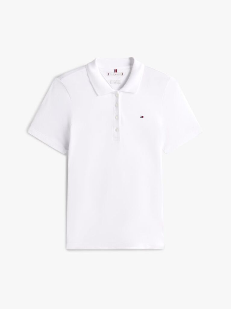 Alb Tricou Polo 1985 Slim  Femei