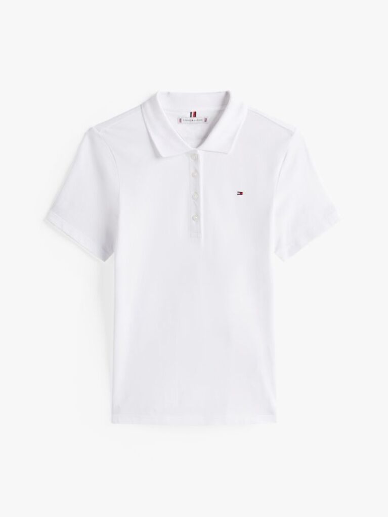 Alb Tricou Polo 1985 Slim  Femei