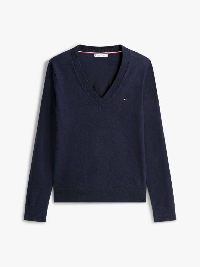 Blue Bluza Cu Guler In V  Femei