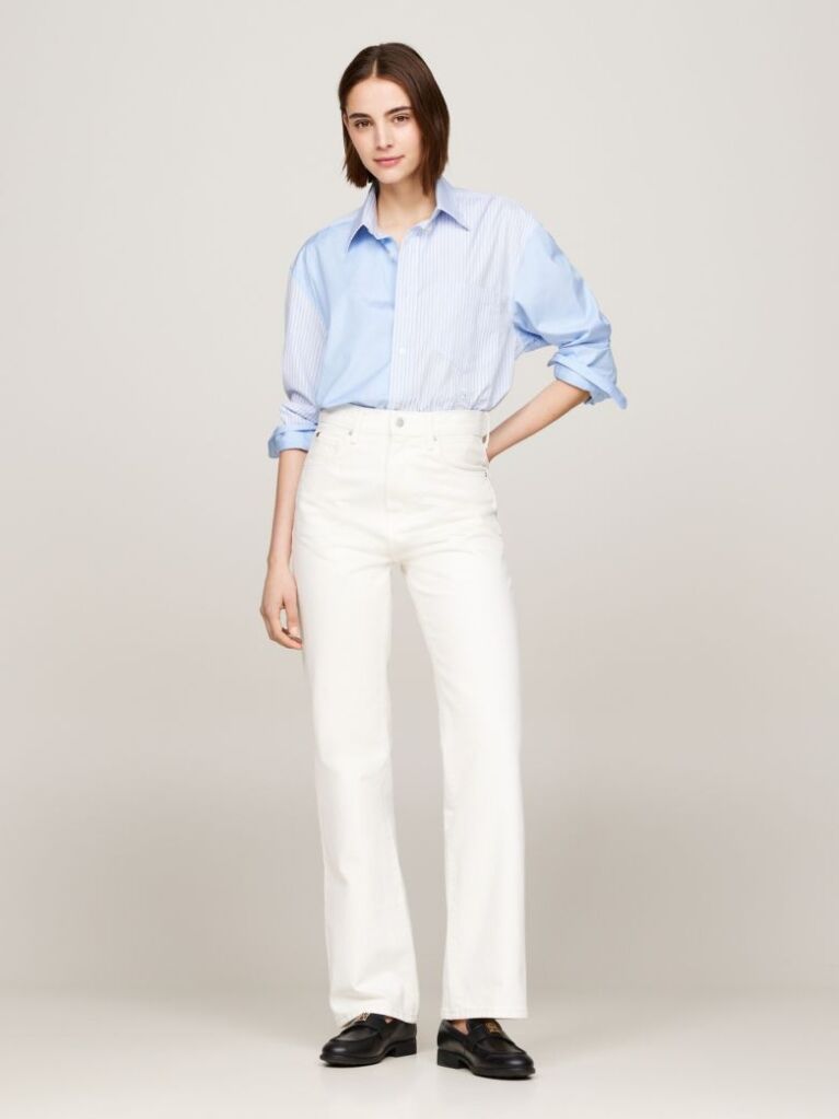 White High Rise Bootcut Jeans  Women