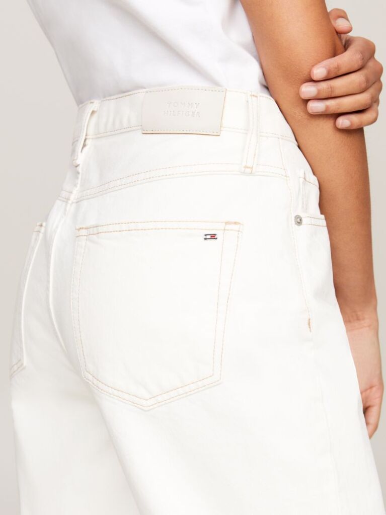 White Classic High Rise Straight Jeans  Women