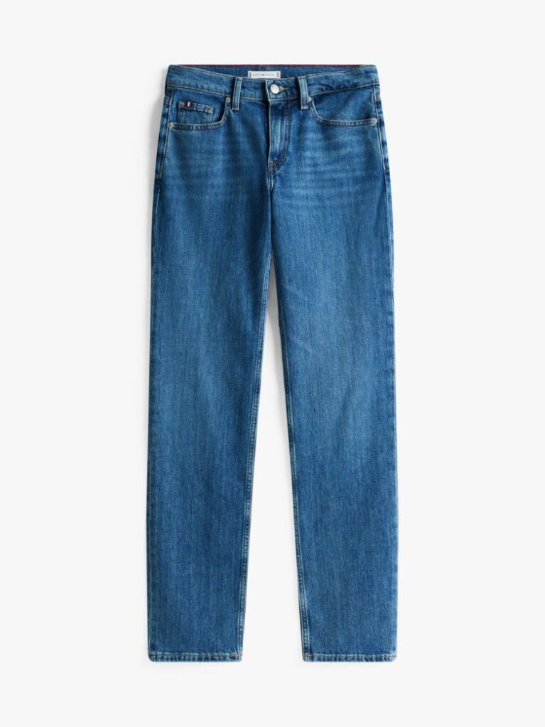 Blue Jeans Drept Classics Cu Talie Medie  Femei