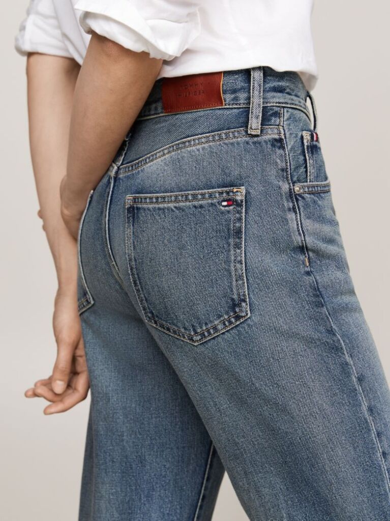 Blue Faded High Rise Relaxed Bootcut Jeans  Women