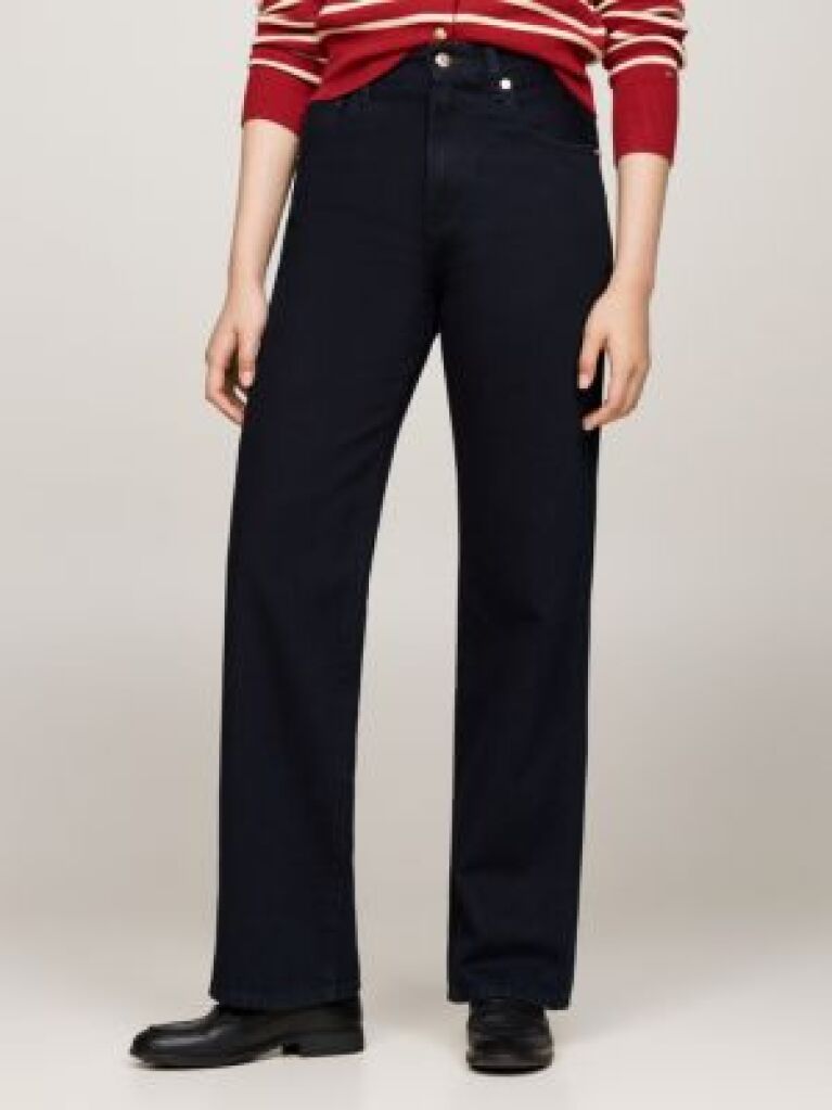 Blue High Rise Relaxed Bootcut Jeans  Women