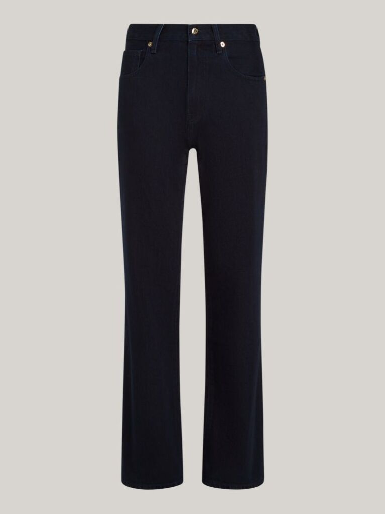Blue High Rise Relaxed Bootcut Jeans  Women