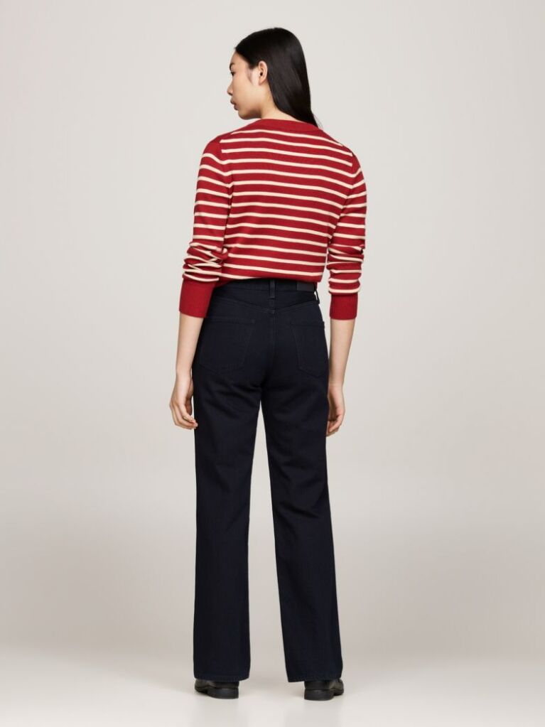 Blue High Rise Relaxed Bootcut Jeans  Women