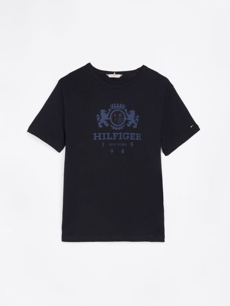 Blue Contrast Trim Crew Neck T-Shirt  Women