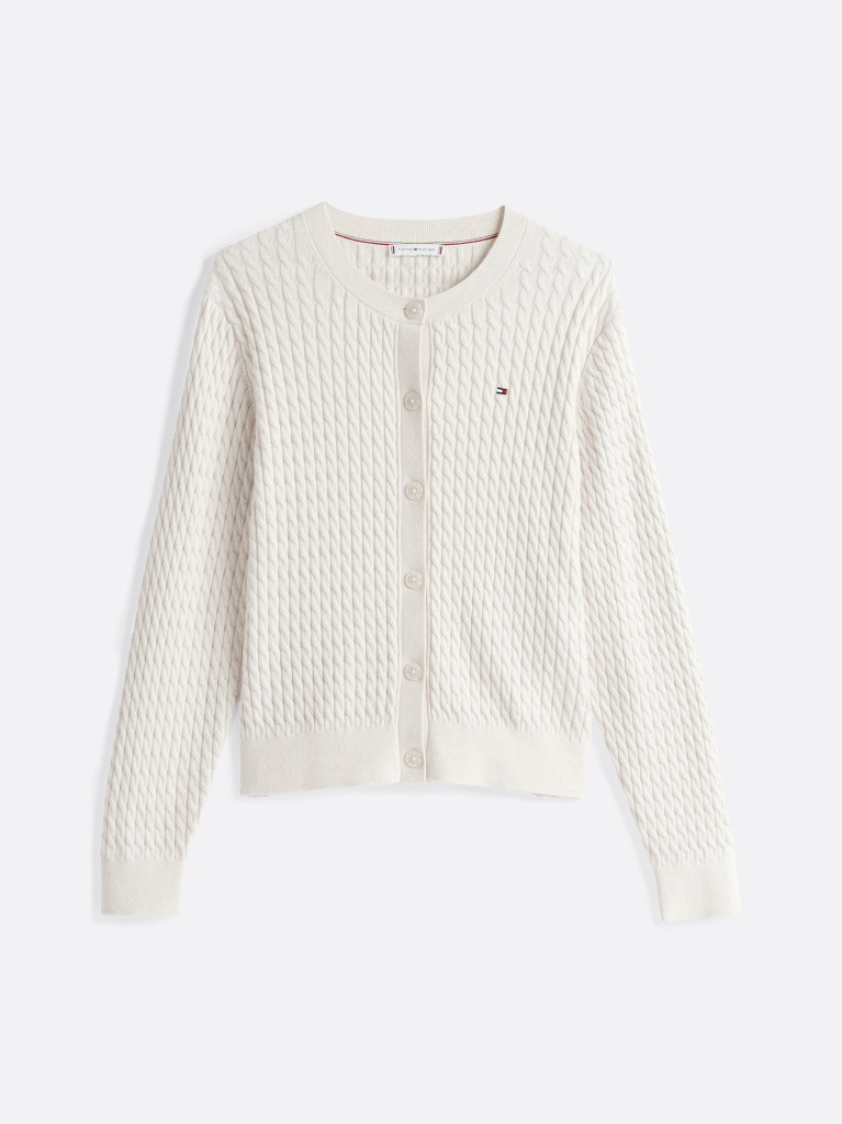 Beige Cable Knit Cardigan  Women
