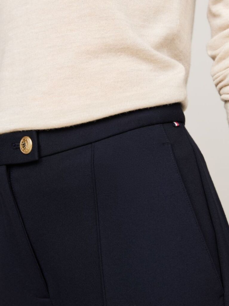 Multi Pressed Slim Straight Leg Trousers  Women