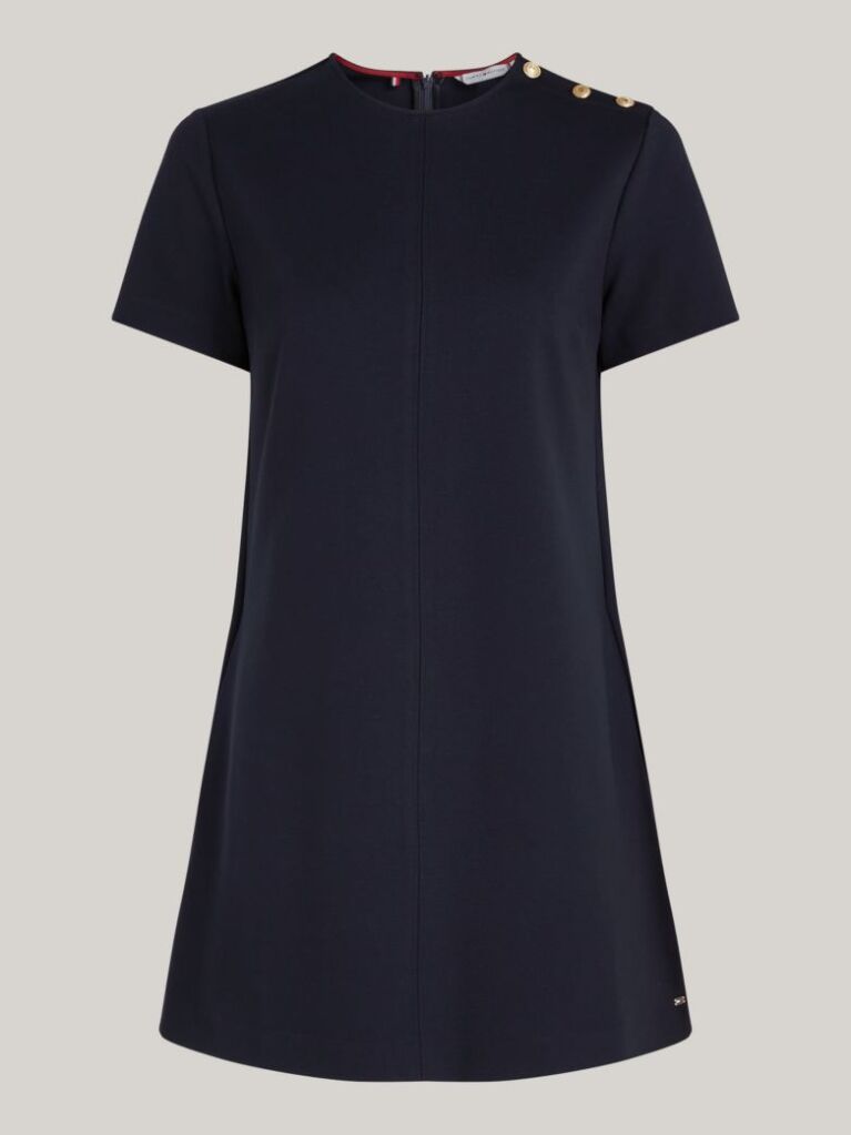 Multi Shoulder Button Mini Shift Dress  Women