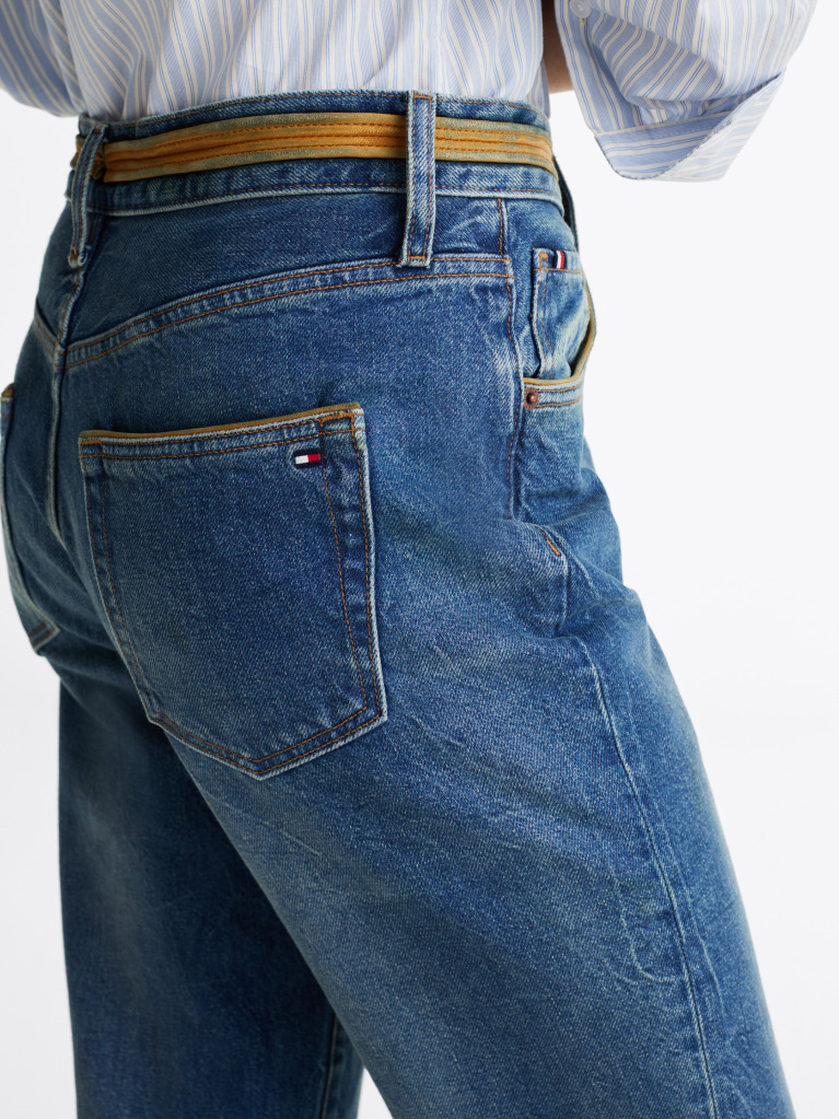 Blue Jeansi Bootcut Relaxati Cu Talie Inalta  Femei