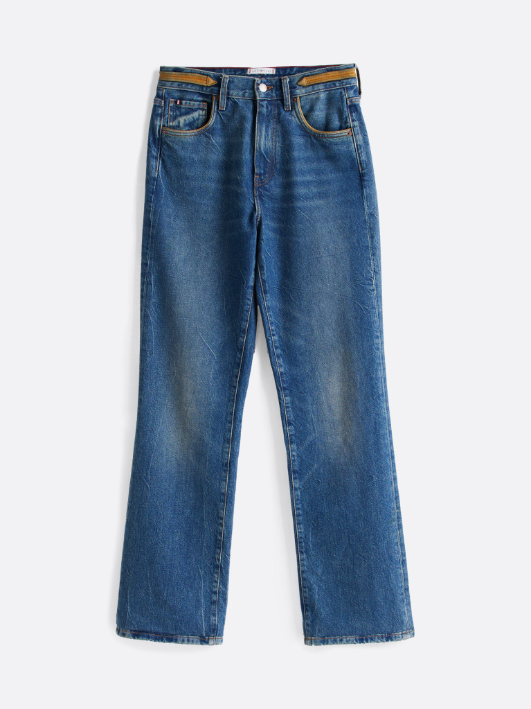 Blue Jeansi Bootcut Relaxati Cu Talie Inalta  Femei