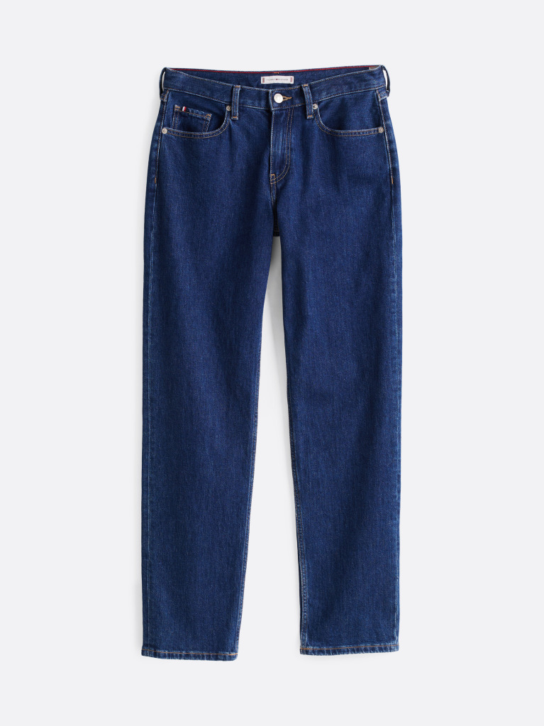 Blue Mid Rise Straight Leg Jeans  Women