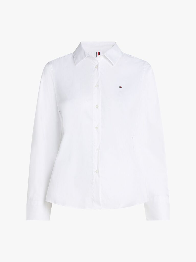 Alb Camasa Regular Fit Din Poplin  Femei
