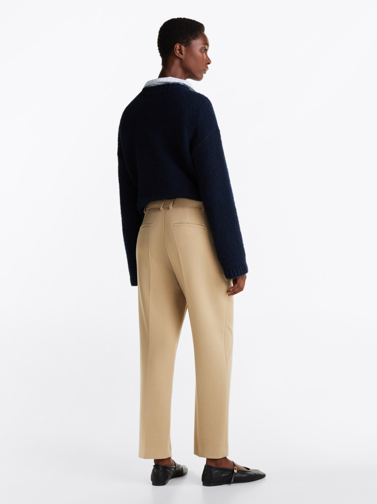 Bej Pantaloni Slim Fit Drepti  Femei